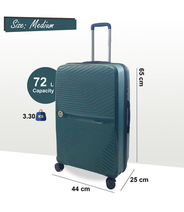 Acton Medium Hard Shell Suitcase in Green