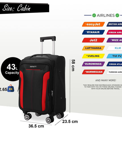 Delta Cabin Hard Shell Suitcase in Black
