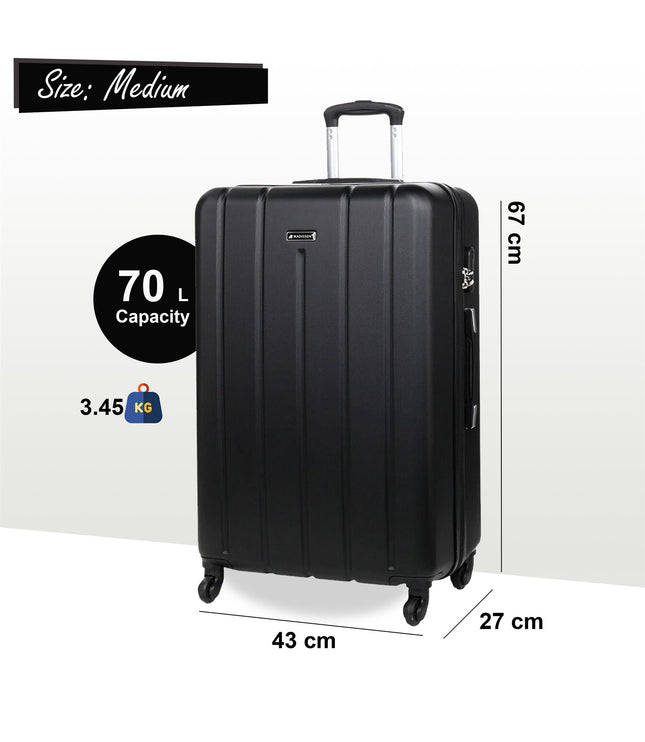 Coalville Medium Hard Shell Suitcase in Black