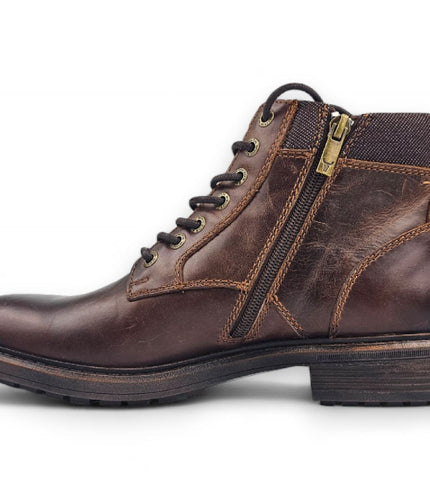 Windsorsmith Mens Brown Leather Casual Chelsea Chukka Ankle Boots - Beau