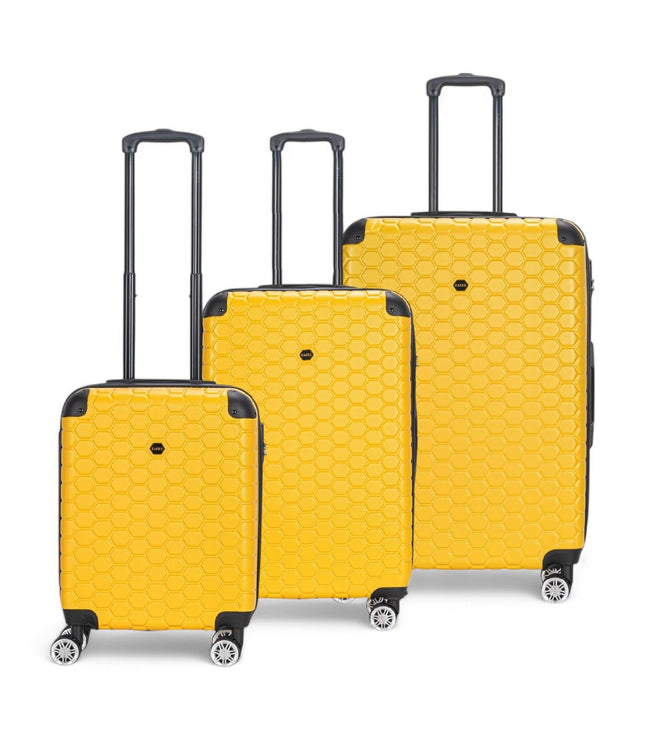 Noda Set of 3 Hard Shell Suitcase in Yellow