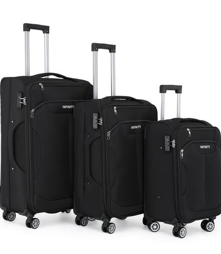 Delta Set of 3 Hard Shell Suitcase in Black