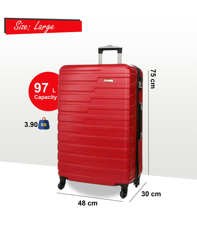 Croydon Large Hard Shell Suitcase in Red