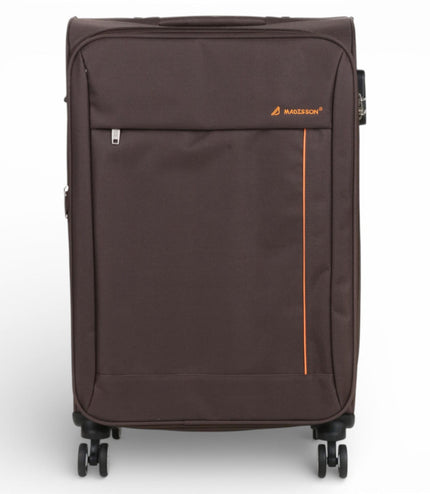 Carrollton Medium Soft Shell Suitcase in Brown