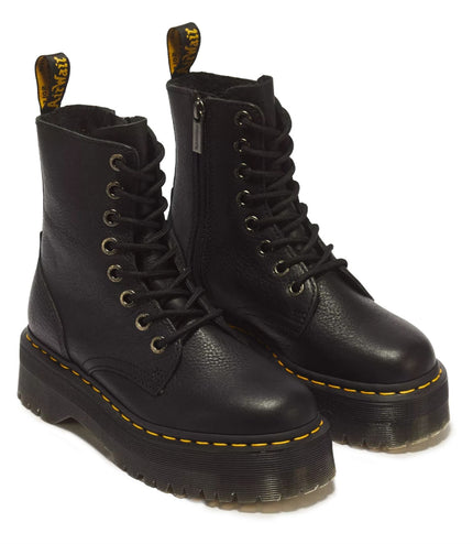 Dr Martens  Jadon III Black Soft Leather Platform Boots -26378001