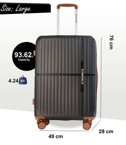 Corowa Large Hard Shell Suitcase in Black