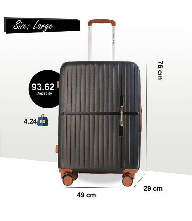 Corowa Large Hard Shell Suitcase in Black