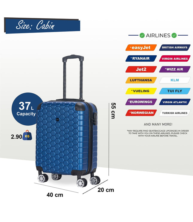 Noda Cabin Hard Shell Suitcase in Blue