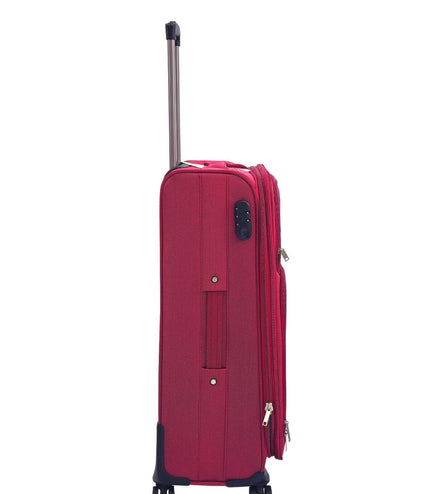 Andover Medium Soft Shell Suitcase in Burgundy