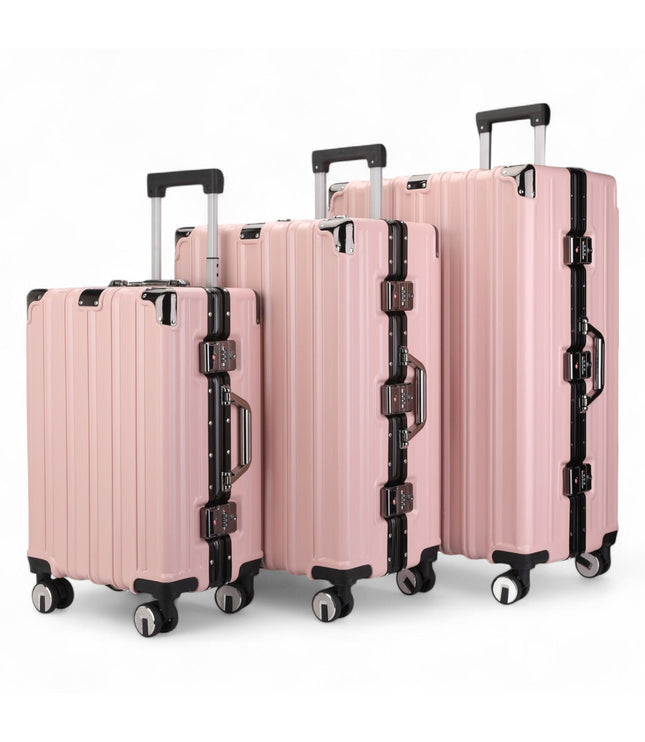 Airdrie Set of 3 Hard Shell Suitcase in Pink