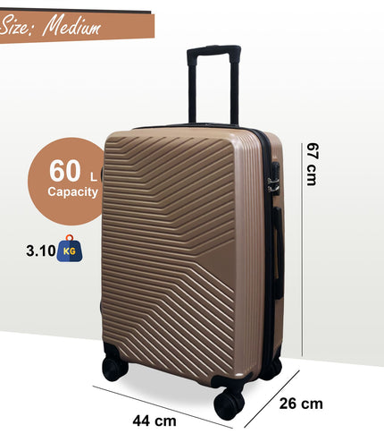 Junee Medium Hard Shell Suitcase in Gold