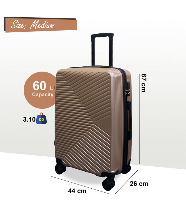 Junee Medium Hard Shell Suitcase in Gold