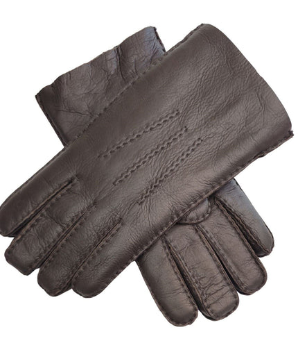 Infinity Leather Mens Brown Luxury Sheepskin Leather Gloves