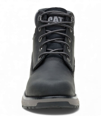Caterpillar (CAT) Men's Pursue Black Leather Everyday Work Hiking Ankle Boots