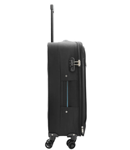 Cinderford Medium Soft Shell Suitcase in Black