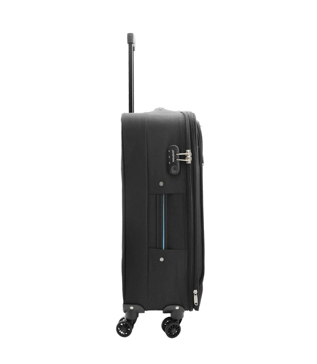 Cinderford Medium Soft Shell Suitcase in Black