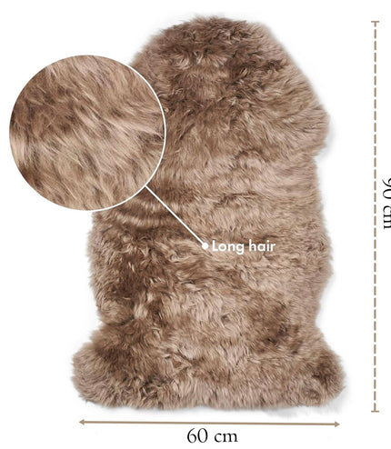 Genuine Mushroom Sheepskin Natural Silky Soft Fluffy Real Wool Rug