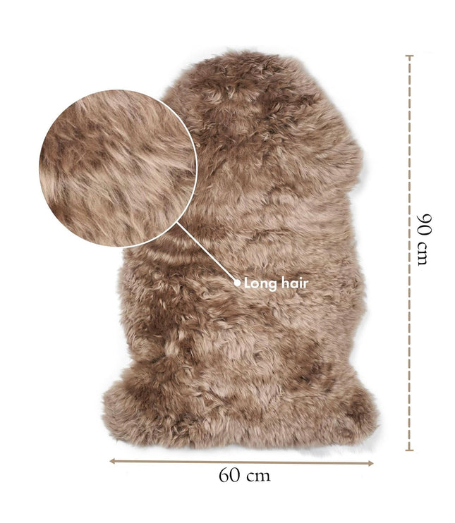 Genuine Mushroom Sheepskin Natural Silky Soft Fluffy Real Wool Rug