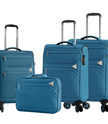 Corby Set of 4 Soft Shell Suitcase in Teal