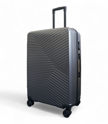 Junee Large Hard Shell Suitcase in Charcoal Grey