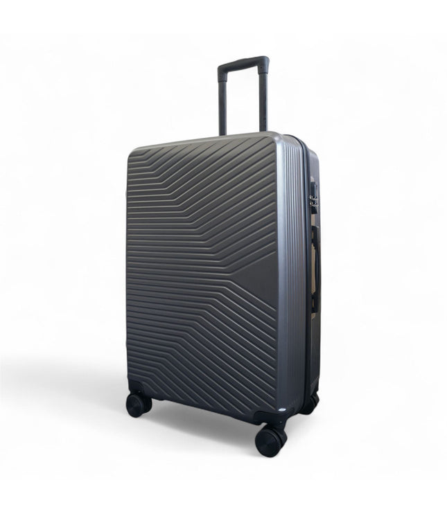 Junee Large Hard Shell Suitcase in Charcoal Grey