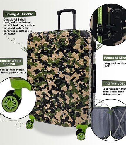 Brewood Set of 4 Hard Shell Suitcase in Green