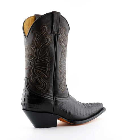 Grinders Brown Leather Western Cowboy Boots -Carolina