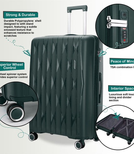 Burnaby Medium Hard Shell Suitcase in Green