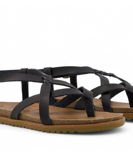 Blowfish Malibu Women's Black Strappy Buckle Sandals - Macarah B