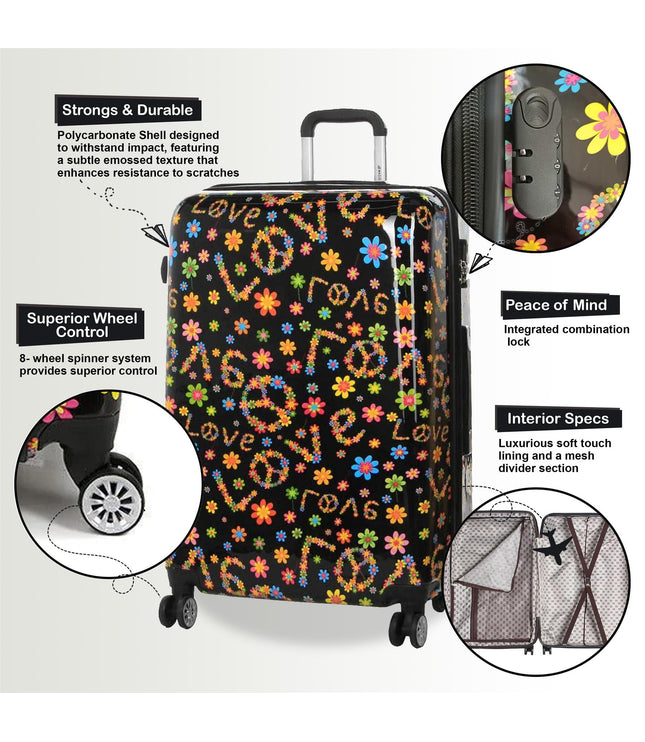 Corbridge Set of 4 Hard Shell Suitcase in Love