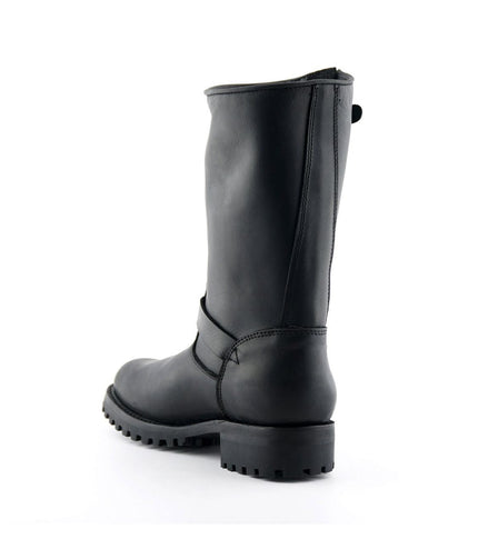 Grinders Mens Black Western Combat Leather Boots - Wild One