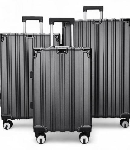 Airdrie Set of 3 Hard Shell Suitcase in Charcoal Black