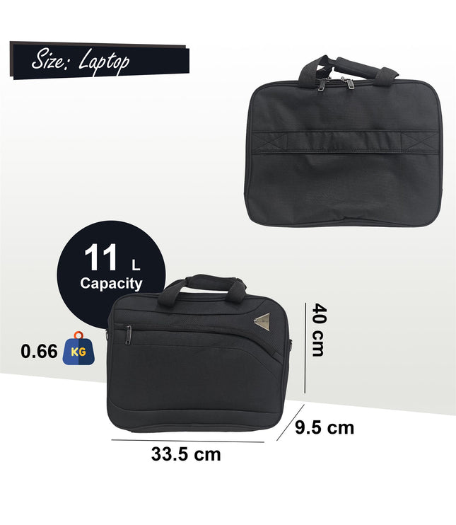 Corby Laptop Soft Shell Suitcase in Black