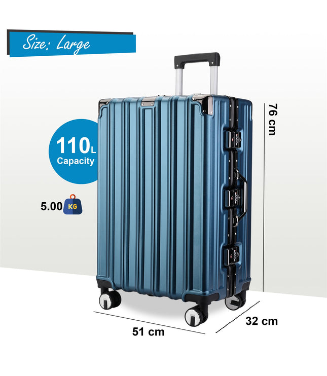 Airdrie Large Hard Shell Suitcase in Blue