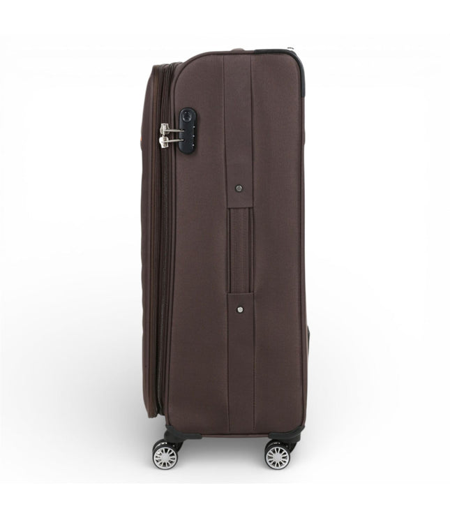 Carrollton Large Soft Shell Suitcase in Brown