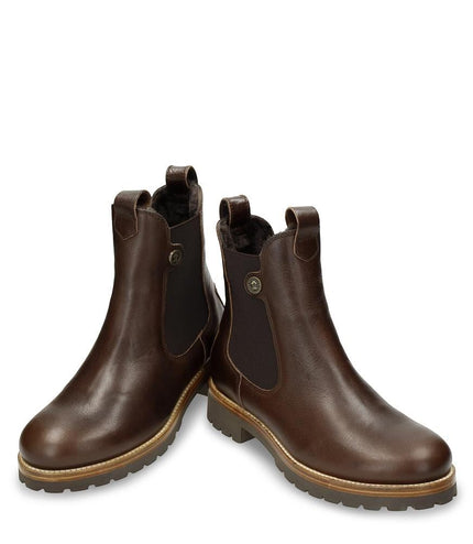 Panama Jack Women's Francesca B13 Brown Leather Chelsea Boots