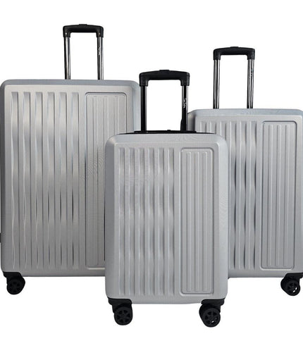 Croydon Set of 3 Hard Shell Suitcase in Silver