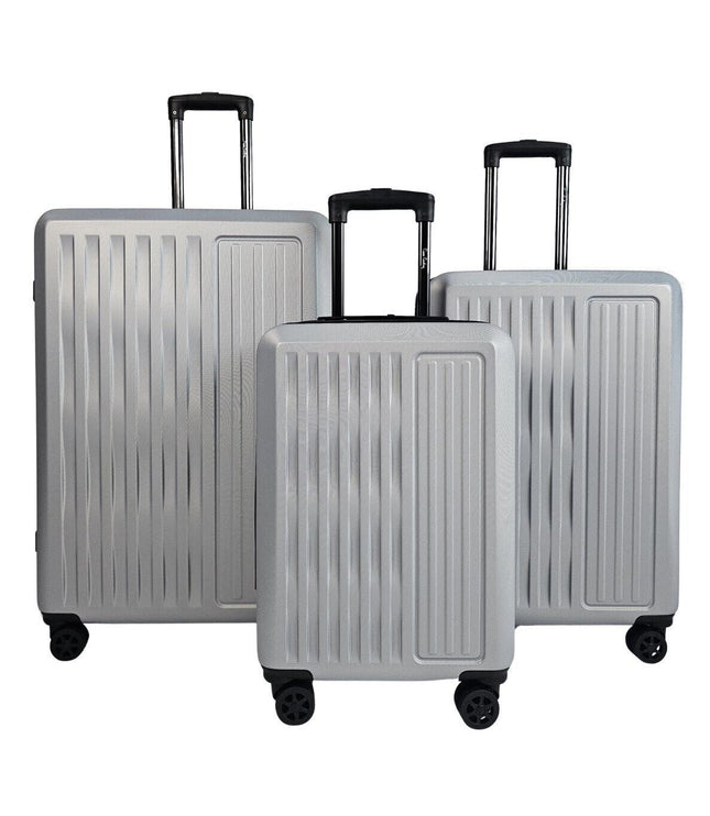 Croydon Set of 3 Hard Shell Suitcase in Silver