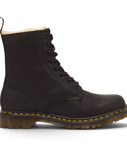 Dr Martens 1460 Serena Black Faux Fur Lined Leather Boots - 21797001