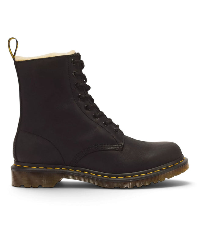 Dr Martens 1460 Serena Black Faux Fur Lined Leather Boots - 21797001