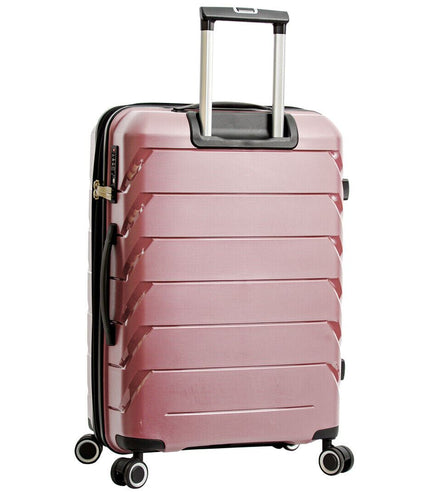 Cleckheaton Large Hard Shell Suitcase in Rose Gold
