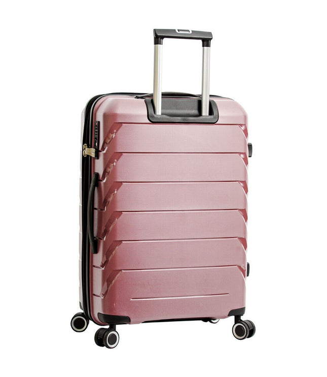 Cleckheaton Large Hard Shell Suitcase in Rose Gold