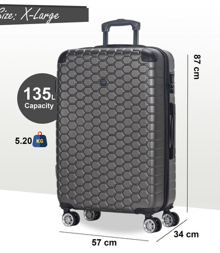 Noda X-Large Hard Shell Suitcase in Charcoal