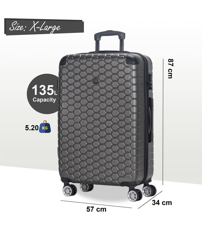 Noda X-Large Hard Shell Suitcase in Charcoal
