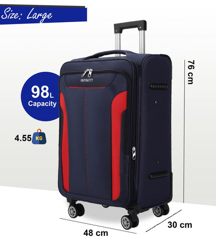 Delta Large Hard Shell Suitcase in Navy