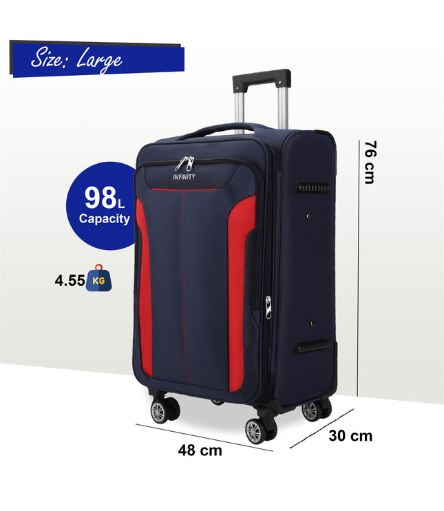 Delta Large Hard Shell Suitcase in Navy