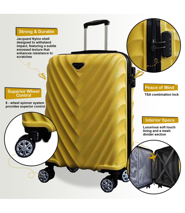 Colyton Cabin Hard Shell Suitcase in Yellow