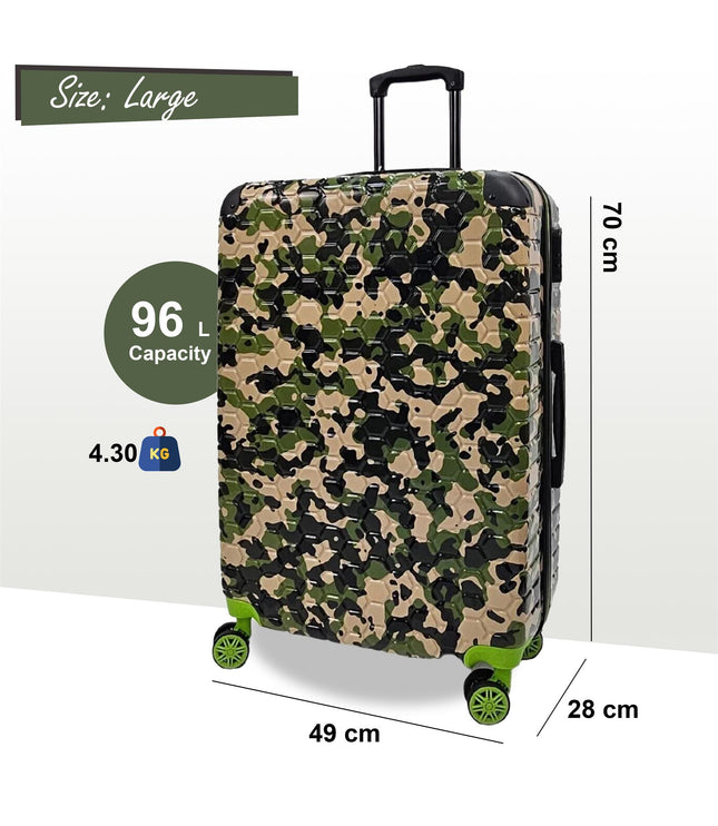 Brewood Large Hard Shell Suitcase in Green