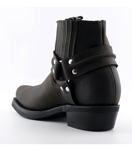 Grinders Unisex Brown Western Leather Boots - Renegade Lo