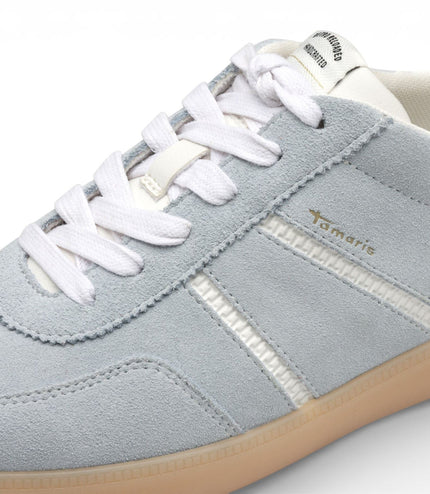 Tamaris Women's Blue White Leather Trainers Sneaker Shoes